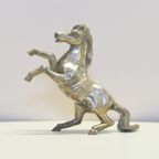 Zilveren Steigerend Bronzen Beeld Paard thumbnail 3