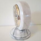 Hollywood Regency Marmer Klok Klaus Japanse Mantelklok thumbnail 3