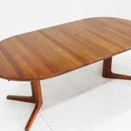 Vintage Deense Ronde Uitschuifbare Eettafel Tafel Massief Teak thumbnail 2