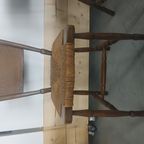 Brutalist Eetkamerstoelen Jaren 40-50 Met Rieten Zitting thumbnail 10