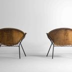 Deense Vintage Mid-Century Relax 'Balloon' Lounge Fauteuils Van Hans Olsen Voor Lea Design, 1950 thumbnail 5