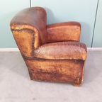 Antieke Stoere Leren Fauteuil thumbnail 8
