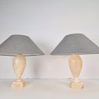 Set 2 Vintage Albast Tafellamp Marmer Schemerlamp ‘60 Lamp thumbnail 5