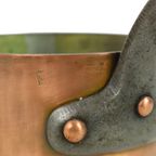 Set Van 2 Decoratieve Steelpannen Koper Staal Frankrijk thumbnail 7
