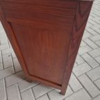 Antieke Wastafel Kast Nachtkastje Met Marmer Plaat Vintage thumbnail 12