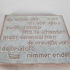 Mobach Keramiek - Plaquette - Wandbordje - Spreuk - 1960'S thumbnail 3