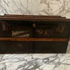 Een Houten Hutkoffer/ Reiskist Oftewel "steamer Trunk", Ca. 1900 thumbnail 7