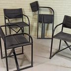 4 Vintage Illo Director's Stoelen, Niels Gammelgaard thumbnail 10