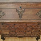 Brocante Vintage Secretaire Ladekast Landelijk Bureau Buro 1 thumbnail 16