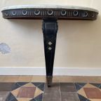 Side Table Console Tafel Muurtafel Half Rond 19e Eeuws Frans thumbnail 16