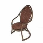 Vintage Manou Rotan Set Van 2 Fauteuils En Tafel Met Glasplaat Gemaakt In De Jaren '70 thumbnail 13