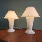 Paire De Lampes Peill & Putzler En Opaline Blanche, 1970-80 thumbnail 5