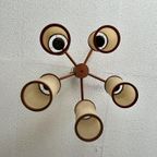 Vintage Midcentury Teak Hanglamp Kroonluchter Jaren 60 thumbnail 4