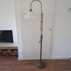 Vintage - Vloerlamp - Staande Lamp - Koper - Opaline Kap thumbnail 19