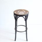 Vintage Thonet Rattan Barstool thumbnail 6