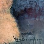 A. Van Belleghem (1922 - 1996) "Moeder En Kind". Olie Op Canvas. thumbnail 6