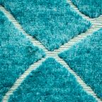 HKLIVING Handgeknoopt Wollen Vloerkleed Turquoise thumbnail 3