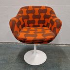 Jaren 70 Tulpstoel Oranje Fauteuil Spaceage Stoel thumbnail 10