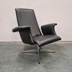 Goldsiegel Vintage Draaifauteuil Zwarte Draaistoel Jare 60 thumbnail 9