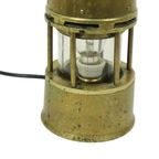 Oude Messing Mijnwerkerslamp Memorabilia Mijn 26cm thumbnail 7