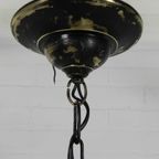 Art Deco Hanglamp Met Glazen Kap Met Natuur-Taferelen, Jaren 30 thumbnail 25