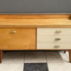 Low Sideboard 1960S White Drawers 1 Door thumbnail 16