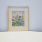 Beige Lijst Blauwe Bloemen thumbnail 2