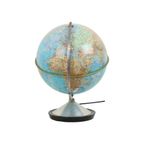 Verlichte Wereldbol Lamp 1970 Standaard Globe Nederlands Gdp Italië thumbnail 9