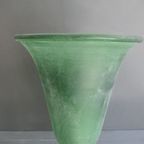 Vintage Italiaanse Groene Glazen Murano Scavo Lamp thumbnail 7