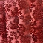 Vintage Barok Zetel / Canapee In Rood Fluweel – Antieke Sofa thumbnail 9
