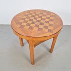 Art Deco Oostenrijkse Schaaktafel In Hout, 1930 Vintage thumbnail 3
