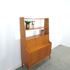 Teak Fineer Kast Uit Zweden Met Klep En Lades thumbnail 18