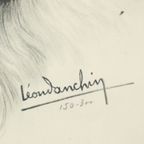 Kleuren Litho Leon Danchin Jachthond Spaniël Genummerd 150-300 thumbnail 5