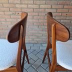 Set 2 Vintage Stoelen Nieuw Bekleed Teddy Deense Stoelen thumbnail 13