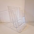 Plexiglas Wand Lectuurbak Wandrekje Wandrek A4 Houder thumbnail 2