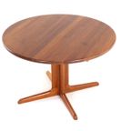Ronde 2x Verlengbare Massief Teak Deens Eettafel Tafel Vintage thumbnail 11