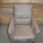 Moderne Fauteuil Taupe Licht Bruin thumbnail 6