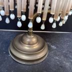 Messing Tafellampje Met Wit Glazen Kralenkapje, 51 Cm Hoog thumbnail 4