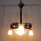 Art Deco Hanglamp Muller Freres Luneville Jaren 30 thumbnail 7