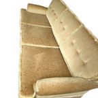 Vintage Goudkleurige Zetel / Canapé / Sofa Met Franjes thumbnail 6