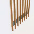 Large Wall Mounted Slatted Coat Rack 1960S thumbnail 7