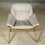 Midcentury Fauteuil Met Hocker – Göte Möbler Nässjö (G-Möbel) – Jaren 80 thumbnail 8
