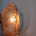 Vintage Plafondlamp Plafonnière Wandlamp Jaren '60 Sixties Glas Amber thumbnail 7