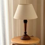 Vintage Turned Wood Table Lamp thumbnail 3