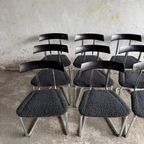 Black Fabric And Chrome Chairs thumbnail 4