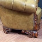Vintage Leren Chesterfield Clubfauteuil In Barokstijl thumbnail 10