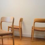 Vintage Set Van 4 Stoelen Van N.o. Møller Model 75 Uit 1970 thumbnail 15
