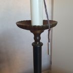 Klassiek - Vloerlamp - Staande Lamp - Met Leder Omkleed -1950 thumbnail 12