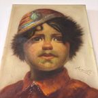 Arabella Met Muts Olieverf Corelli Jeanne Brandsma thumbnail 9