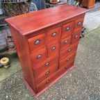 Fraaie Vintage Ladenkast, Apothekerskast, Archiefkast thumbnail 3